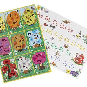 Jolly Phonics Alternative Spelling & Alphabet Posters JL296 (in print letters)